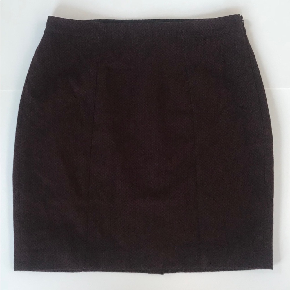 New Banana Republic Wool Blend Skirt Maroon Black